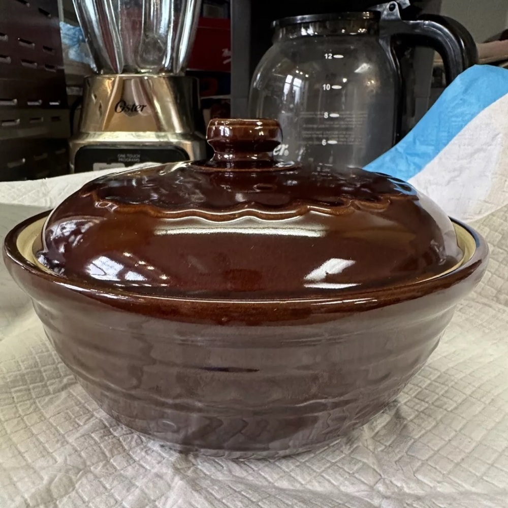 Vintage 70's Mar-crest Old Fashioned Ovenproof Stoneware Casserole Set